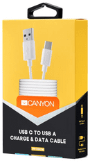 Canyon UC-1 USB-C kabel, 5 W, 1 m, bel (CNE-USBC1W)