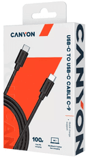 Canyon UC-9 USB-C v USB-C kabel, 100 W, 1.2 m, črn (CNS-USBC9B)