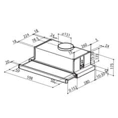 Faber Flexa NG GLASS LUX BK A60 kuhinjska napa