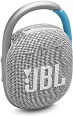 JBL Clip4 Eco prenosni zvočnik, bel