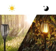 LUMILED Solarna vrtna svetilka LED do zeme IGNIS 40cm