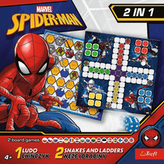 Trefl Komplet iger 2v1 Človek, Ne jezi se, kače in lestve Spider-Man