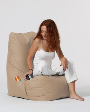 Atelier Del Sofa Vrtna vreča za fižol, Diamond - Mink