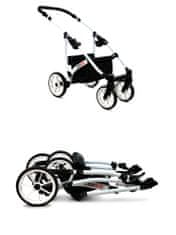 Babylux Largo Silver Hearts | 2v1 Kombinirani Voziček kompleti | Otroški voziček + Carrycot