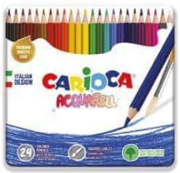Carioca Akvarelne barvice Acquarell v kovinski škatli 24 kosov