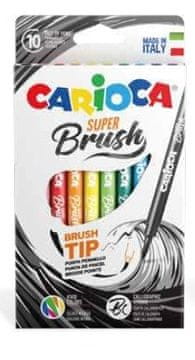Carioca Flomastri Super Brush s čopič konico 10 kosov