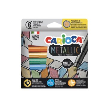 Carioca Flomastri Metallic z debelo konico 6 kosov