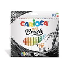 Carioca Flomastri s čopič konico Super Brush 20 kosov 