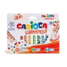 Carioca Flomastri s štampiljko Carioca Stamperello 12 kosov