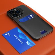 HURTEL Usnjen ovitek s stojalom za Samsung Galaxy S23+ - črn