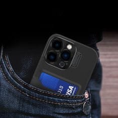 HURTEL Usnjen ovitek s stojalom za Samsung Galaxy S23+ - črn