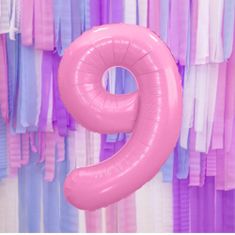Moja zabava Balon številka 9 pink