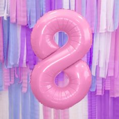 Moja zabava Balon številka 8 pink
