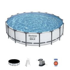 Bestway Steel Pro Max bazen 549x122 cm z filtracijo, stopnicami in pokrivalom