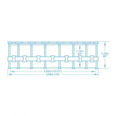 Bestway Steel Pro Max bazen 4,88 x 1,22 m + filtracijska črpalka + varnostna lestev
