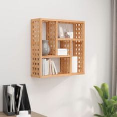 Vidaxl Stenska polica 49x15x49 cm trdna orehovina