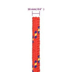Vidaxl vidaXL Jadralna vrv, rdeča, 16 mm, 25 m, polipropilen