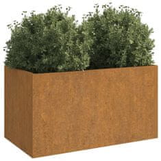 Vidaxl Cvetlično korito 62x30x29 cm corten jeklo