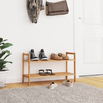 Vidaxl vidaXL Stojalo za čevlje 69x27x41 cm masivni oreh