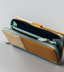 Rovicky Barvita ženska denarnica na dva dela, naravno usnje