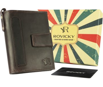 Rovicky Moška usnjena denarnica v retro stilu