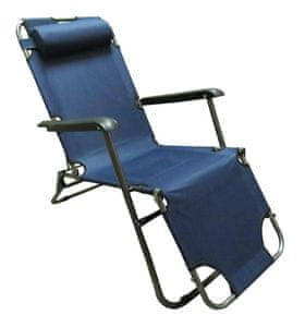 lehátko, skládací, tmavě modré