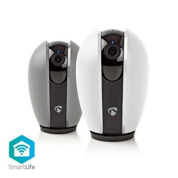 Nedis WIFICI21CGY SmartLife Notranja kamera | Wi-Fi | Full HD 1080p | Nagib | Senzor gibanja | Nočni vid | Bela / siva