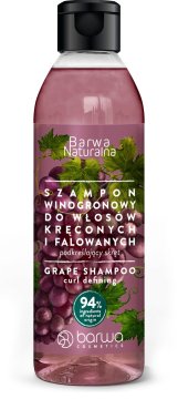 BARWA Šampon za poudarjanje kodrov za kodraste in valovite lase, Naravna barva grozdja, 300 ml