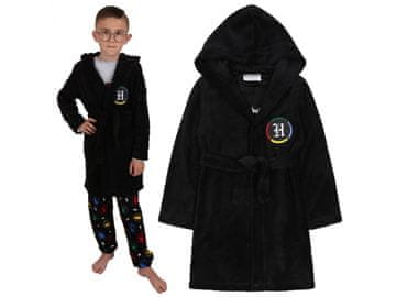 sarcia.eu Harry Potter Hogwarts Črn, topel fantovski kopalni plašč, zavezovanje, s kapuco OEKO-TEX