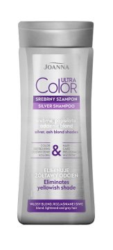 Joanna Ultra Color Silver šampon za odstranjevanje rumenkastih odtenkov - srebrni in pepelnato blond odtenki 200 ml
