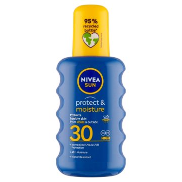 Nivea Sun Protect & Moisture vlažilno pršilo za sončenje OF 30, 200 ml