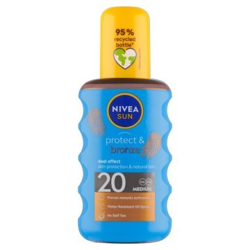 Nivea Sun Protect & Bronze Spray olje za porjavitev, ki spodbuja porjavelost 20.200 ml