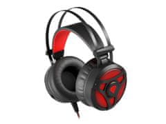 Genesis Gaming slušalke z mikrofonom Neon 360, stereo, vibracije, rdeča osvetlitev