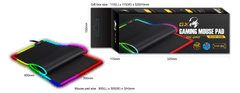 Genius RGB podloga za miško GX-Pad 800S