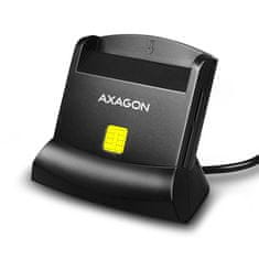 AXAGON CRE-SM2, USB-A StandReader 4-režni bralnik pametnih kartic (eCard) + SD/microSD/SIM, 1,3 m kabel