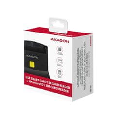 AXAGON CRE-SM2, USB-A StandReader 4-režni bralnik pametnih kartic (eCard) + SD/microSD/SIM, 1,3 m kabel