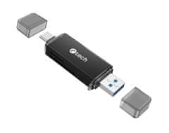 C-Tech Bralnik kartic UCR-02-AL, USB 3.0 TYPE A/ TYPE C, SD/micro SD