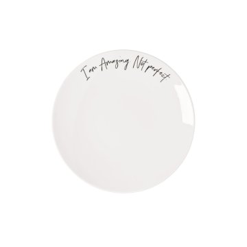 Villeroy & Boch Desertni krožnik z napisom AMAZING NOT PERFECT