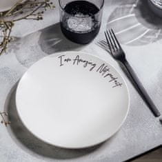 Villeroy & Boch Desertni krožnik z napisom AMAZING NOT PERFECT