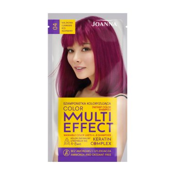 shumee Joanna Multi Effect Color Keratin Complex šampon - 04 malinovo rdeča 35 g