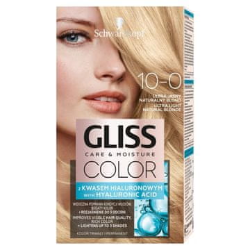 shumee Schwarzkopf Gliss Color Care & Moisture barva za lase 10-0 ultra svetla naravna blond 1 paket