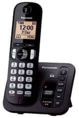 Panasonic KX-TGC220FXB, brezžični telefon, črn
