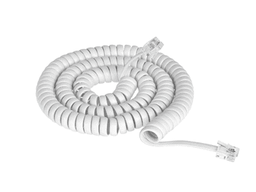 Cabletech Telefonski kabel spirala 0.7m/4.2m beli