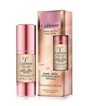 DAX Cashmere gladilni in prekrivni tekoči podstavek št. 01 Ivory 30 ml