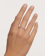 PDPAOLA Čudovit srebrn prstan s prozornimi cirkoni NUVOLA Silver AN02-874 (Obseg 50 mm)