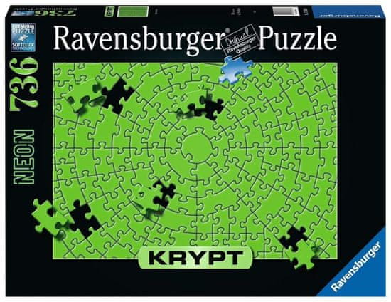 Ravensburger sestavljanka Kriptična 173648: Neon Green 736 kosov