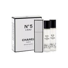Chanel No. 5 L`Eau - EDT 20 ml (plnitelný flakon) + náplň (2 x 20 ml)