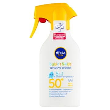 Nivea Sun Sensitive Protect otroški sprej za sončenje OF 50+, 270 ml