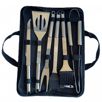 Set pribor - orodje za žar, BBQ - komplet 7 delni