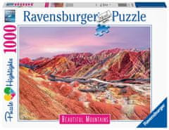 Ravensburger Puzzle Dih jemajoče gore: Rainbow Mountains sestavljanka, 1000 delov